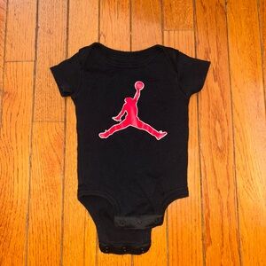 Jordan Black Bodysuit with Red Jumpman Logo